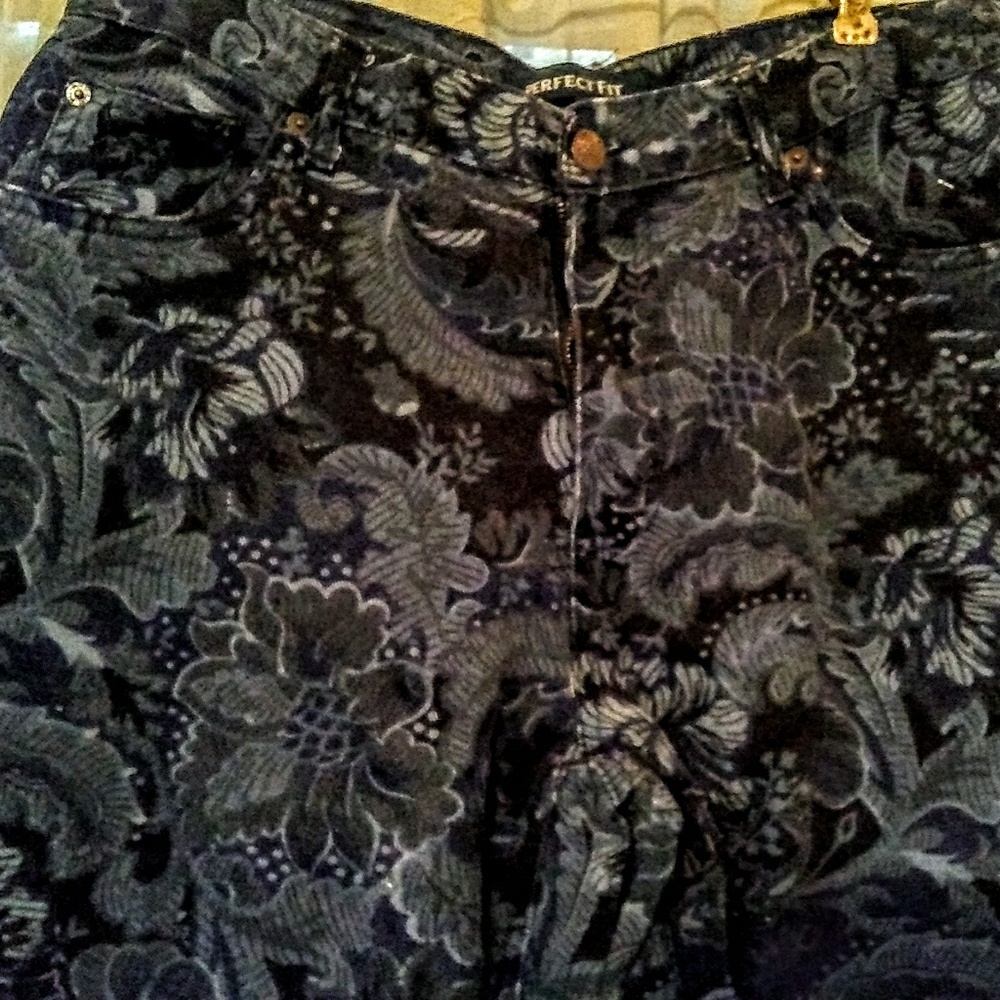 Floral 5 Pocket Jeans sz10